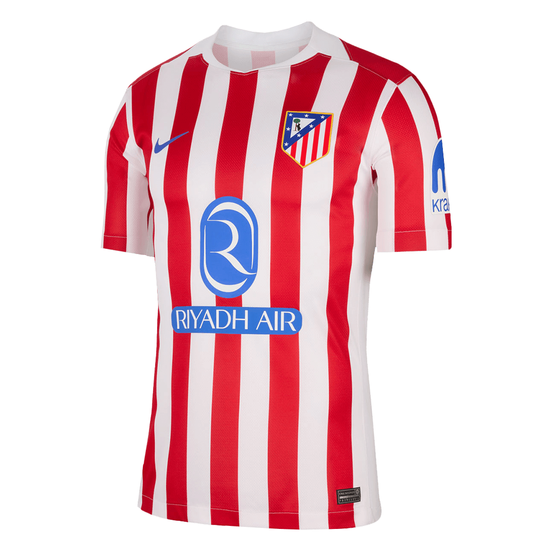 GRIEZMANN #7 Atlético Thuisshirt 2025/26 Rood-Wit