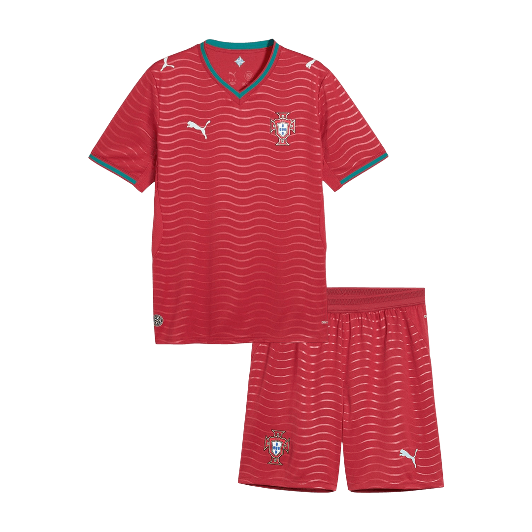 Vente Flash Portugal Domicile Maillot Kit Coupe du Monde 2026 Enfant Rouge