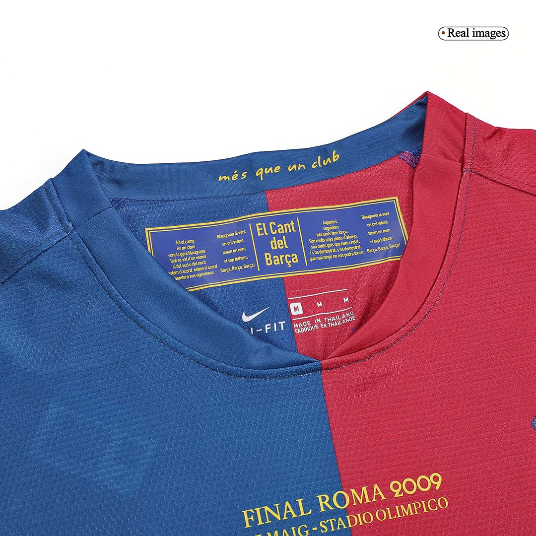 Retro MESSI #30 Barcelona Thuis Shirt Lange Mouwen 2008/09 - UCL Finale