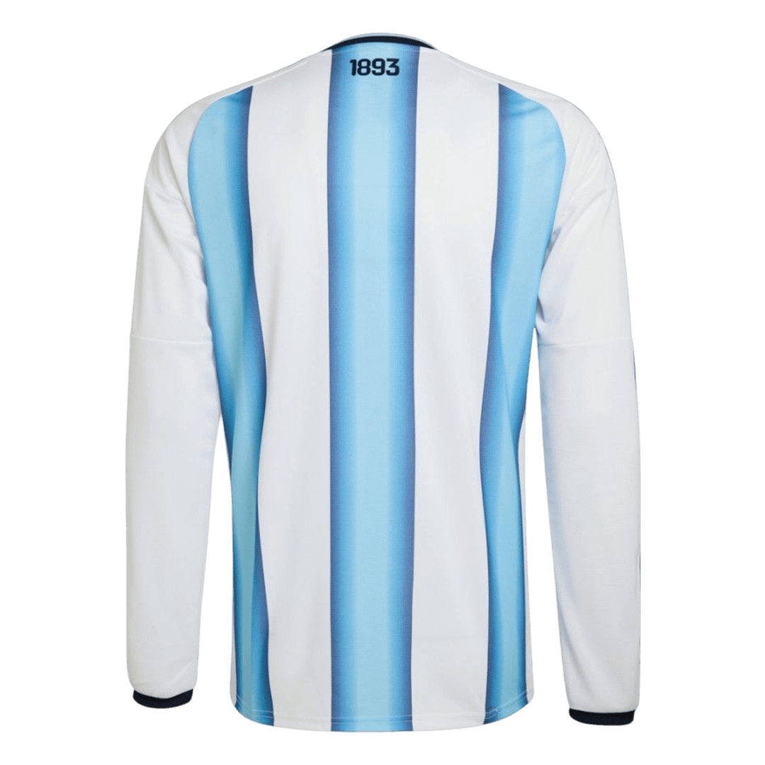 Argentinië Thuisshirt Lange Mouwen - Wereldkampioenschap 2026 Blauw&Wit Grote Maat
