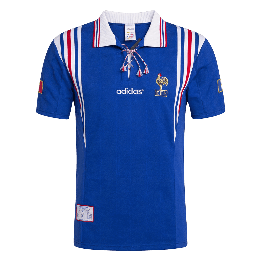 Retro Frankrijk Thuisshirt 1996 Blauw