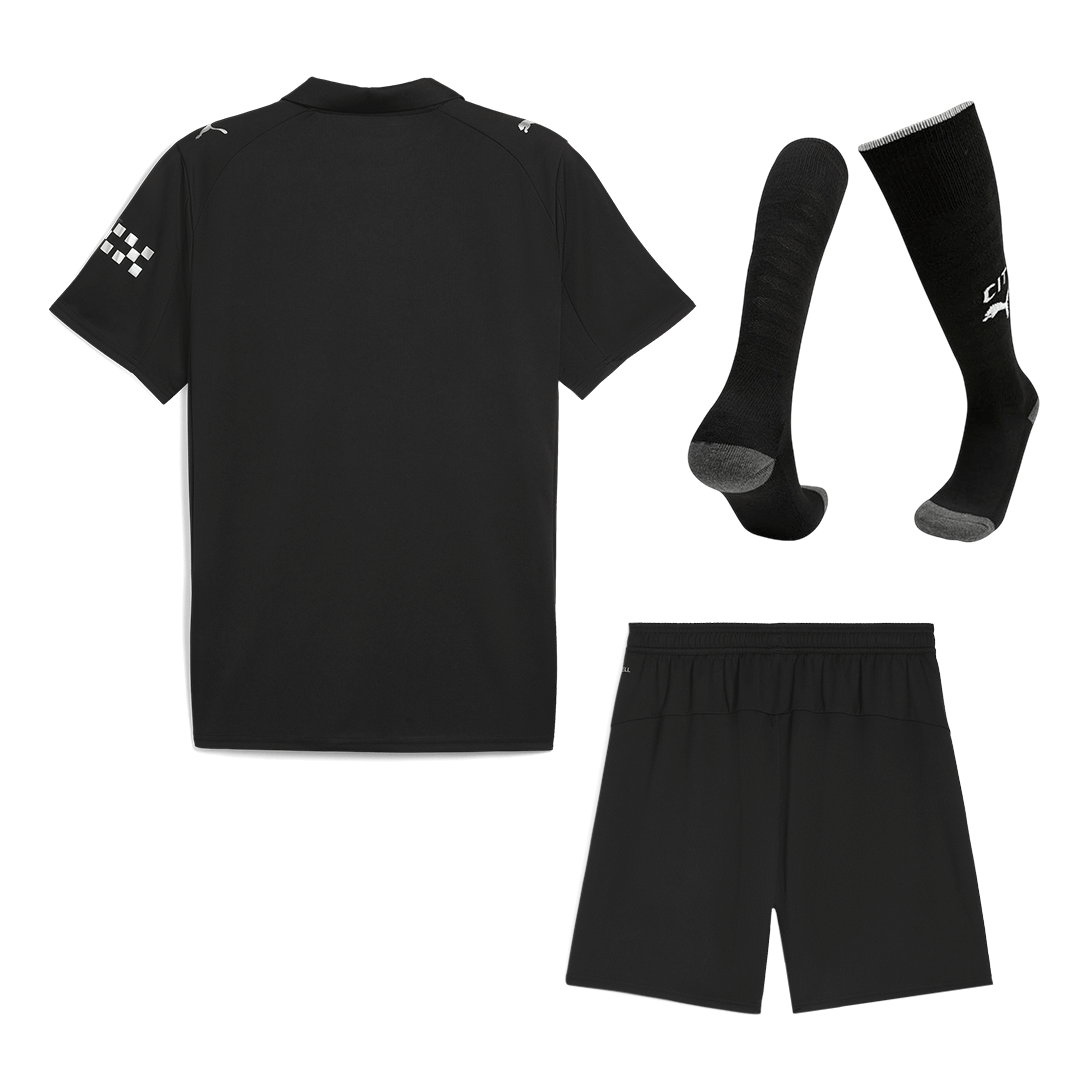 Manchester City Uitshirt Set 2025/26 Zwart