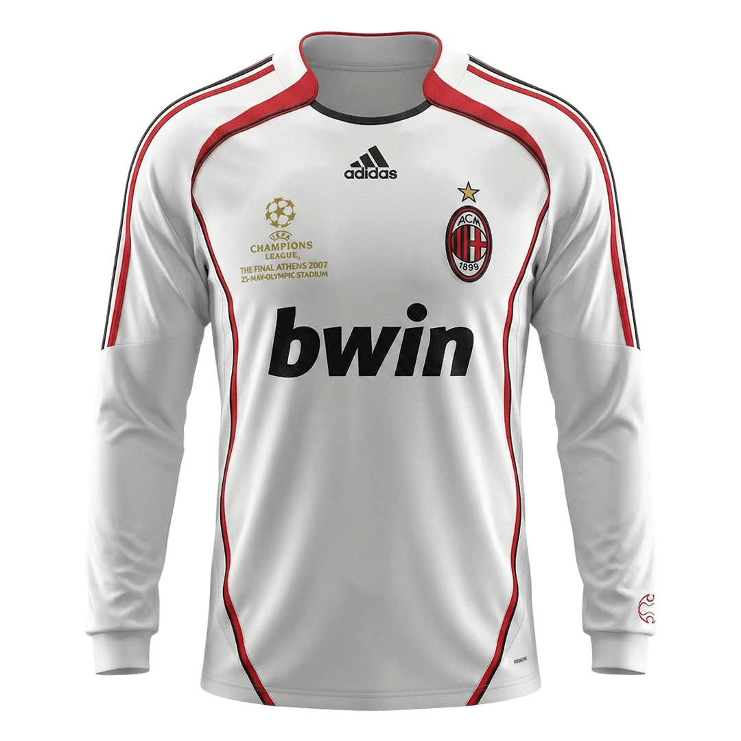 Retro AC Milan Uitshirt Lange Mouwen 2006/07 Wit