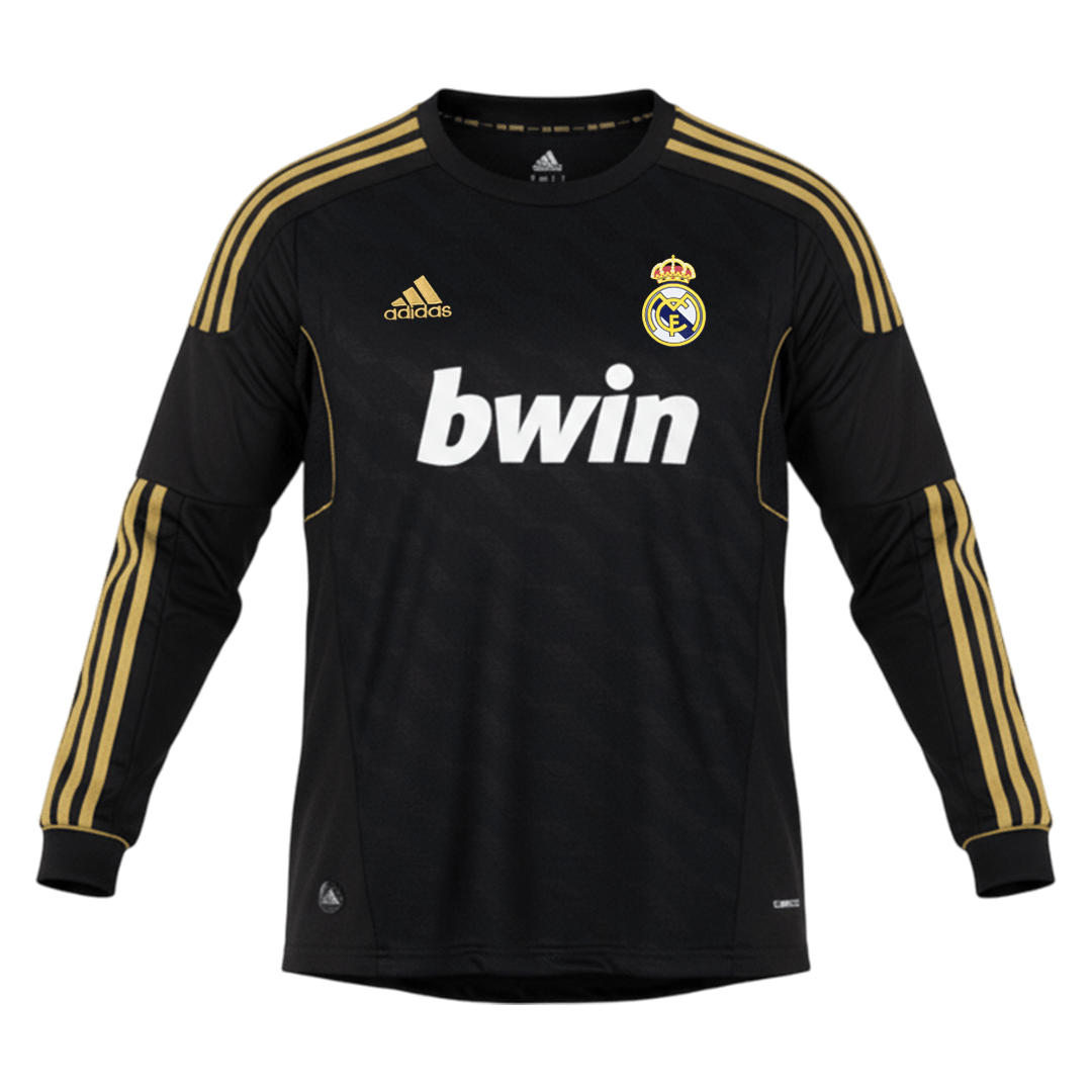 Retro Real Madrid Uitshirt Lange Mouwen 2011/12 Zwart