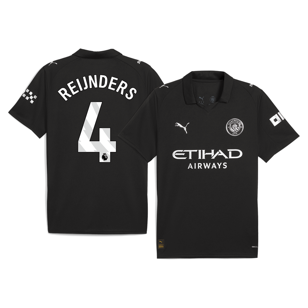 REIJNDERS #4 Manchester City Uitshirt 2025/26 Zwart