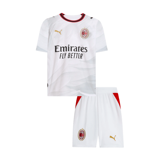 Vente Flash AC Milan Extérieur Maillot Kit 2026/27 Enfant Blanc