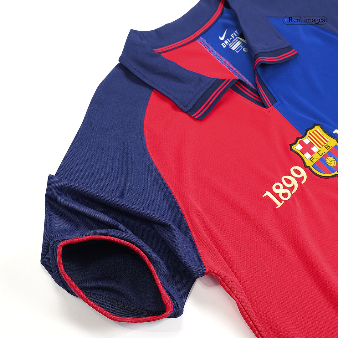 KLUIVERT #9 Retro Barcelona Thuis Shirt 1999/00 - 100e Verjaardag