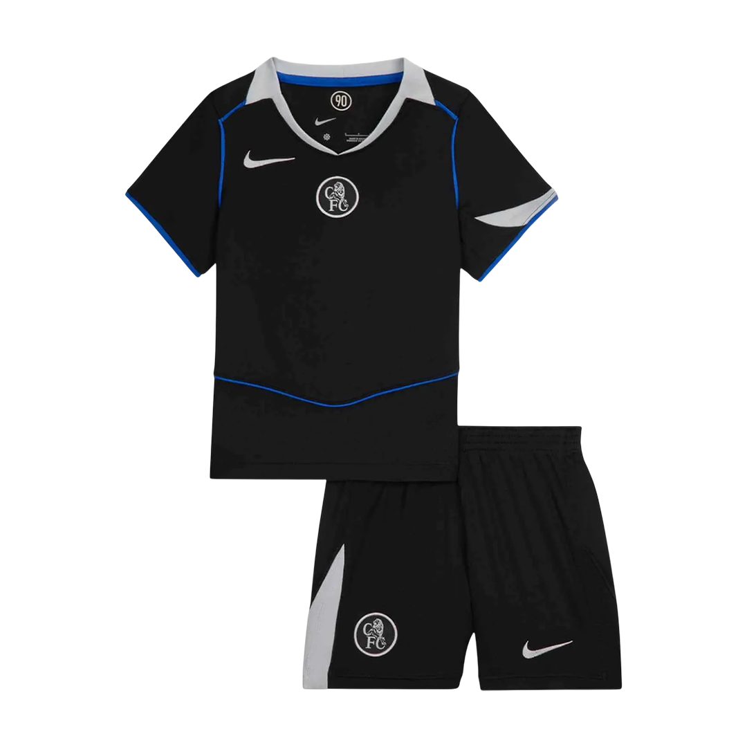 Chelsea Derde Tenue Kit 2025/26 Zwart Kinderen