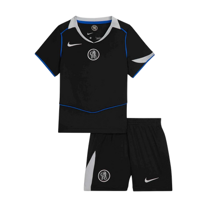 Chelsea Derde Tenue Kit 2025/26 Zwart Kinderen