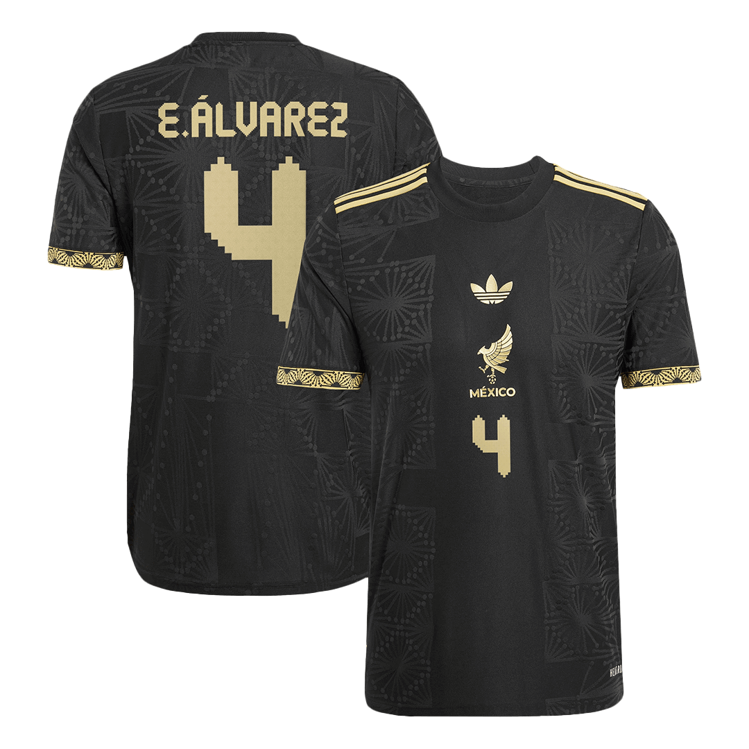 E.ÁLVAREZ #4 Mexico Derde Shirt 2025 Authentiek - Gold Cup
