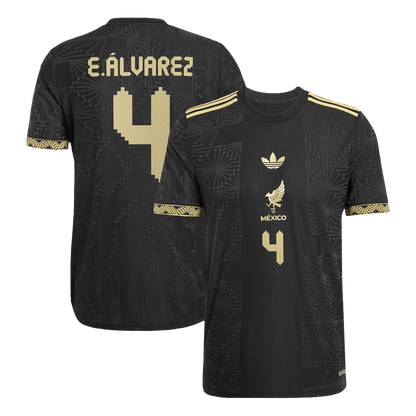 E.ÁLVAREZ #4 Mexico Derde Shirt 2025 Authentiek - Gold Cup