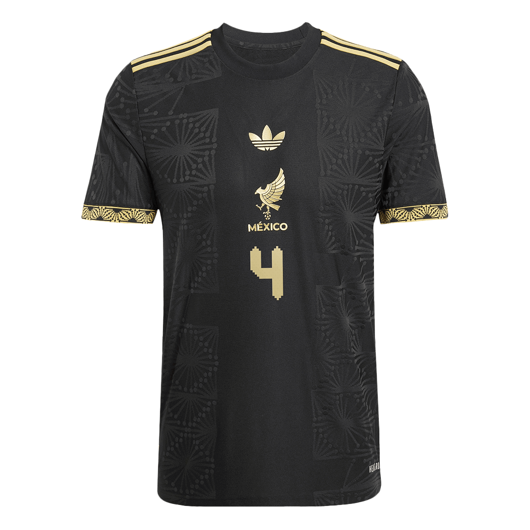 E.ÁLVAREZ #4 Mexico Derde Shirt 2025 Authentiek - Gold Cup
