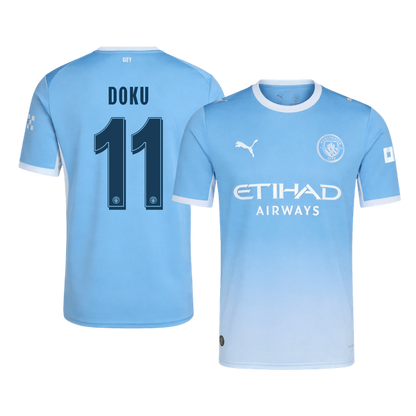 DOKU #11 Manchester City Domicile Maillot 2026/27 Bleu - UCL
