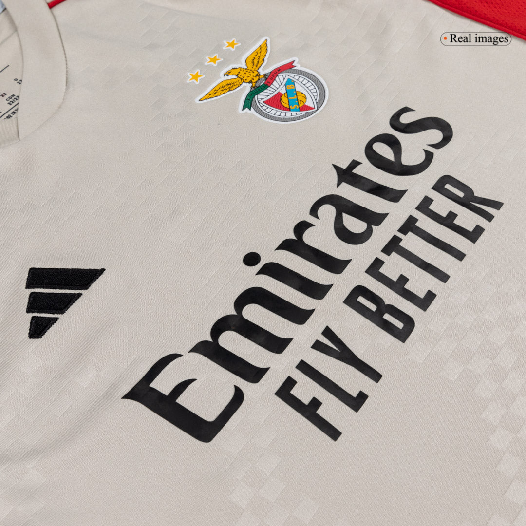 Lisbonne Extérieur Maillot Kit 2025/26 Enfant Beige