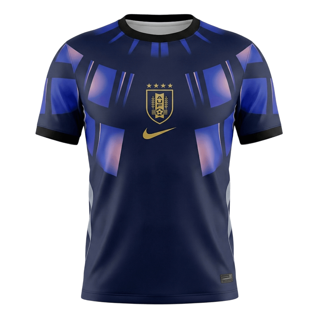 Uruguay Uitshirt - Wereldkampioenschap 2026 Donkerblauw Grote Maten