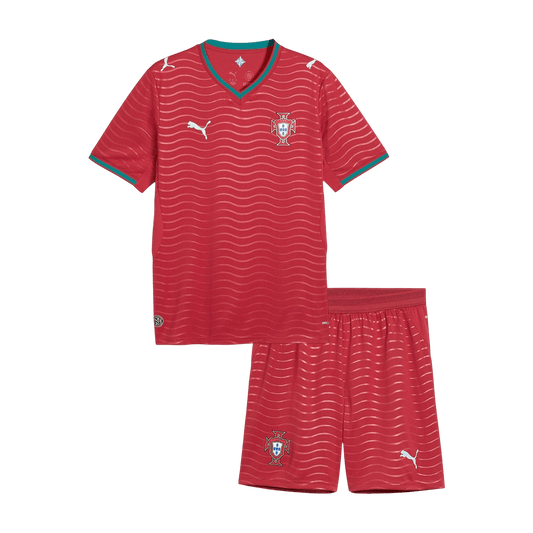 Vente Flash Portugal Domicile Maillot Kit Coupe du Monde 2026 Enfant Rouge