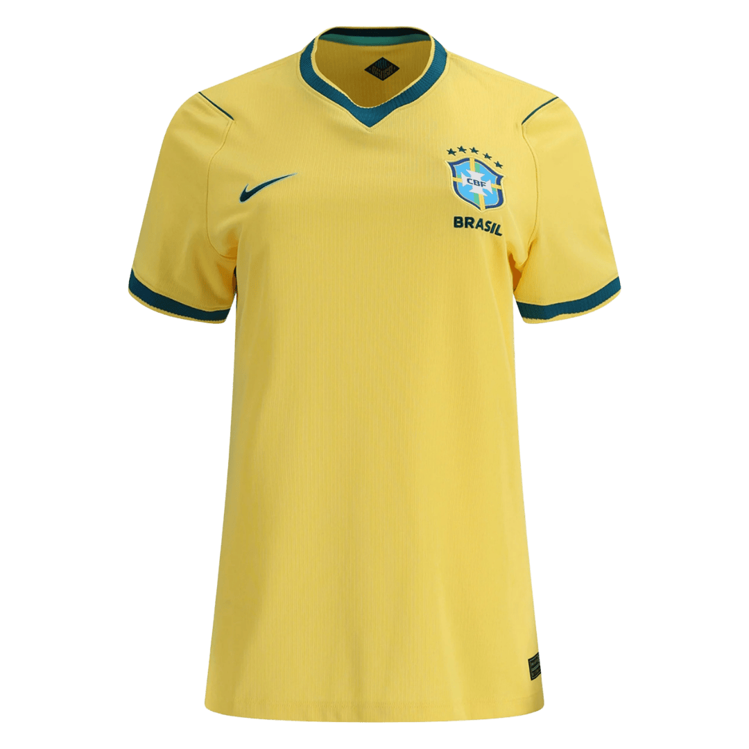 Vente Flash Femme Brésil Domicile Maillot - Coupe du Monde 2026 Jaune