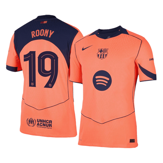 ROONY #19 Barcelona Derde Shirt 2025/26 Oranje Authentiek - UCL