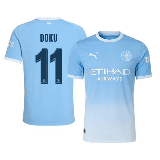 DOKU #11 Manchester City Domicile Maillot 2026/27 Bleu Joueur - UCL
