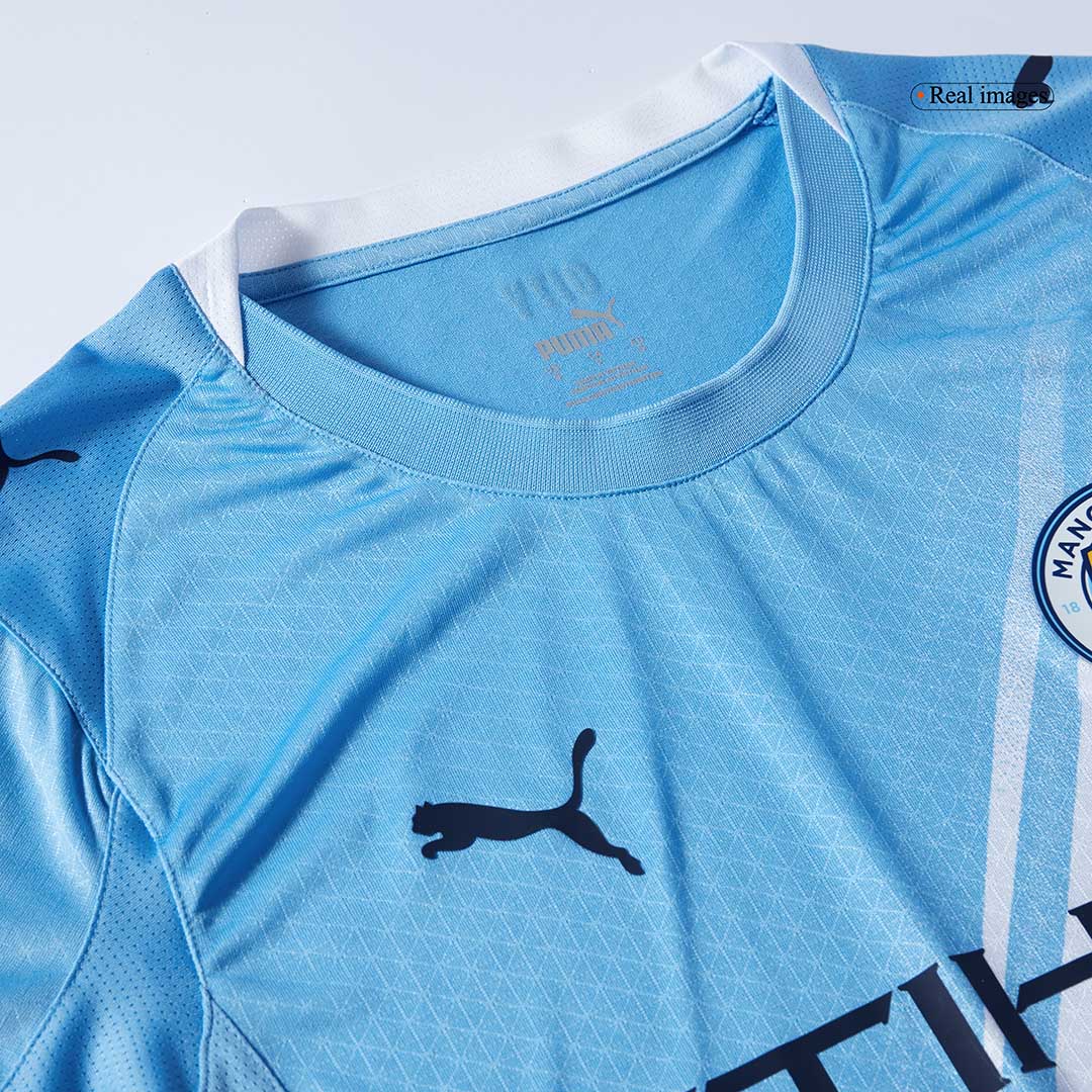 REIJNDERS #4 Manchester City Thuistenue 2025/26 Blauw Speler