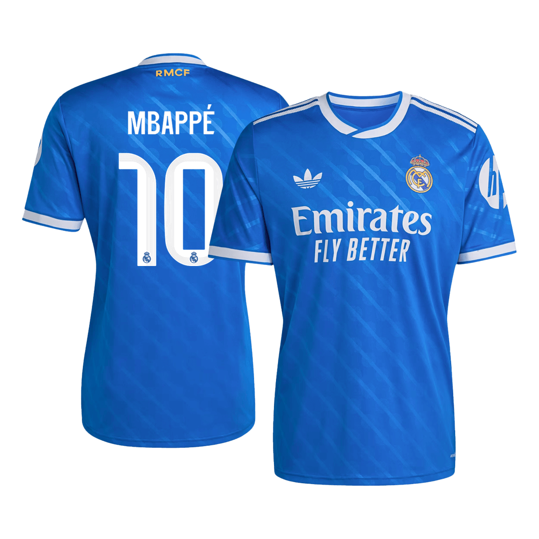 MBAPPÉ #10 Real Madrid Derde Shirt 2025/26 Blauw