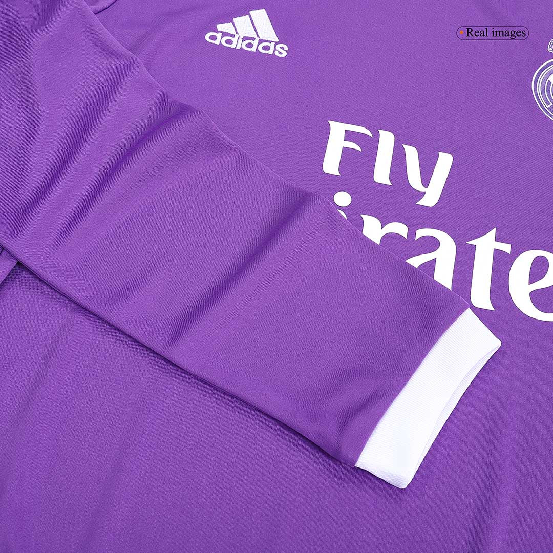 BENZEMA #9 Retro Real Madrid Uit Thuisshirt Lange Mouwen 2016/17