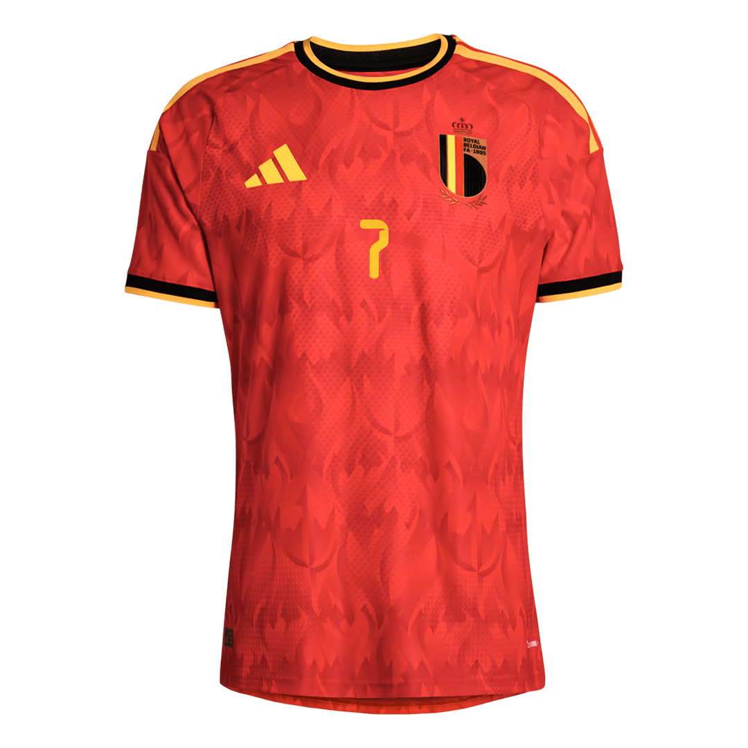 DE BRUYNE #7 België Thuisshirt - WK 2026 Rood Speler