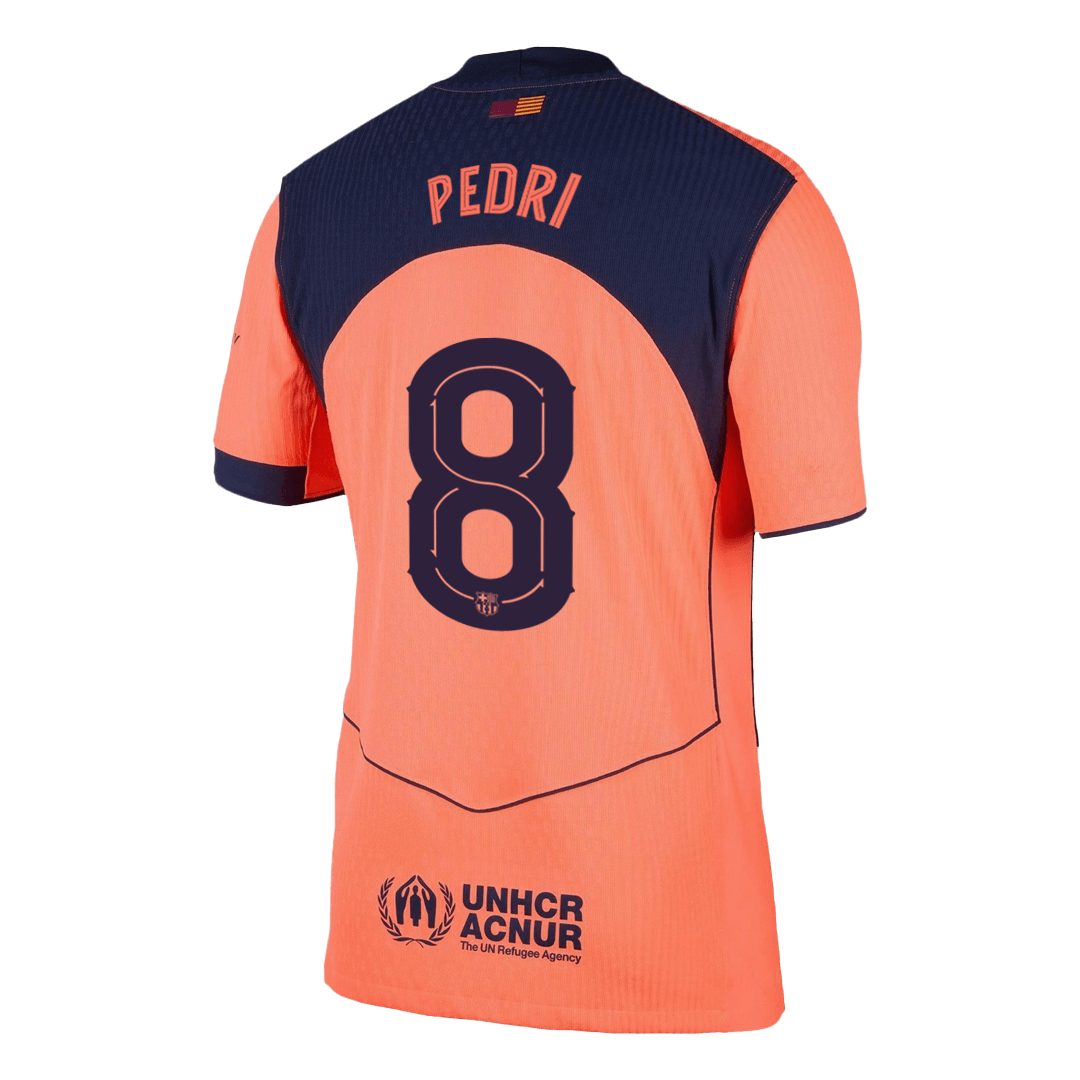 PEDRI #8 Barcelona Derde Shirt 2025/26 Oranje Authentiek - UCL