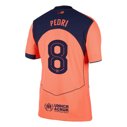PEDRI #8 Barcelona Derde Shirt 2025/26 Oranje Authentiek - UCL