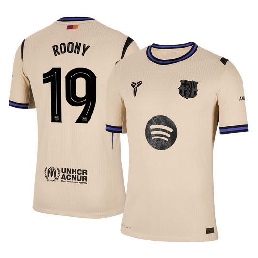 ROONY #19 Barcelona Uitshirt 2025/26 Geel Speler - UCL