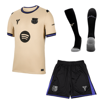 Barcelona Uit Thuisshirt Kit 2025/26 Geel&Zwart