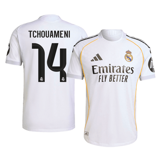 TCHOUAMENI #14 Real Madrid Thuisshirt 2025/26 Wit Authentiek