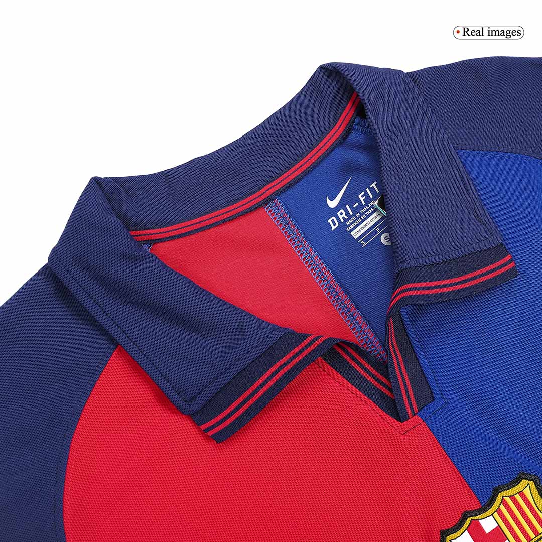 KLUIVERT #9 Retro Barcelona Thuis Shirt 1999/00 - 100e Verjaardag