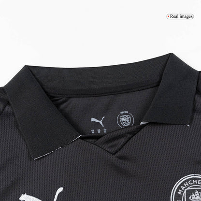 Manchester City Uit Tenue Kit 2025/26 Kinderen Zwart