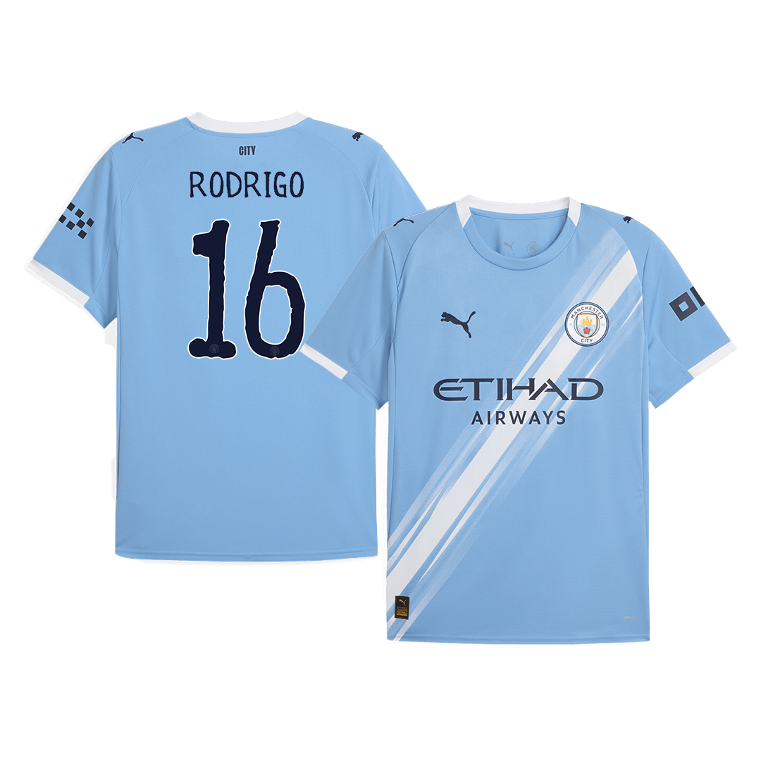 RODRIGO #16 Manchester City Thuisshirt 2025/26 - Wereldbeker voor clubs