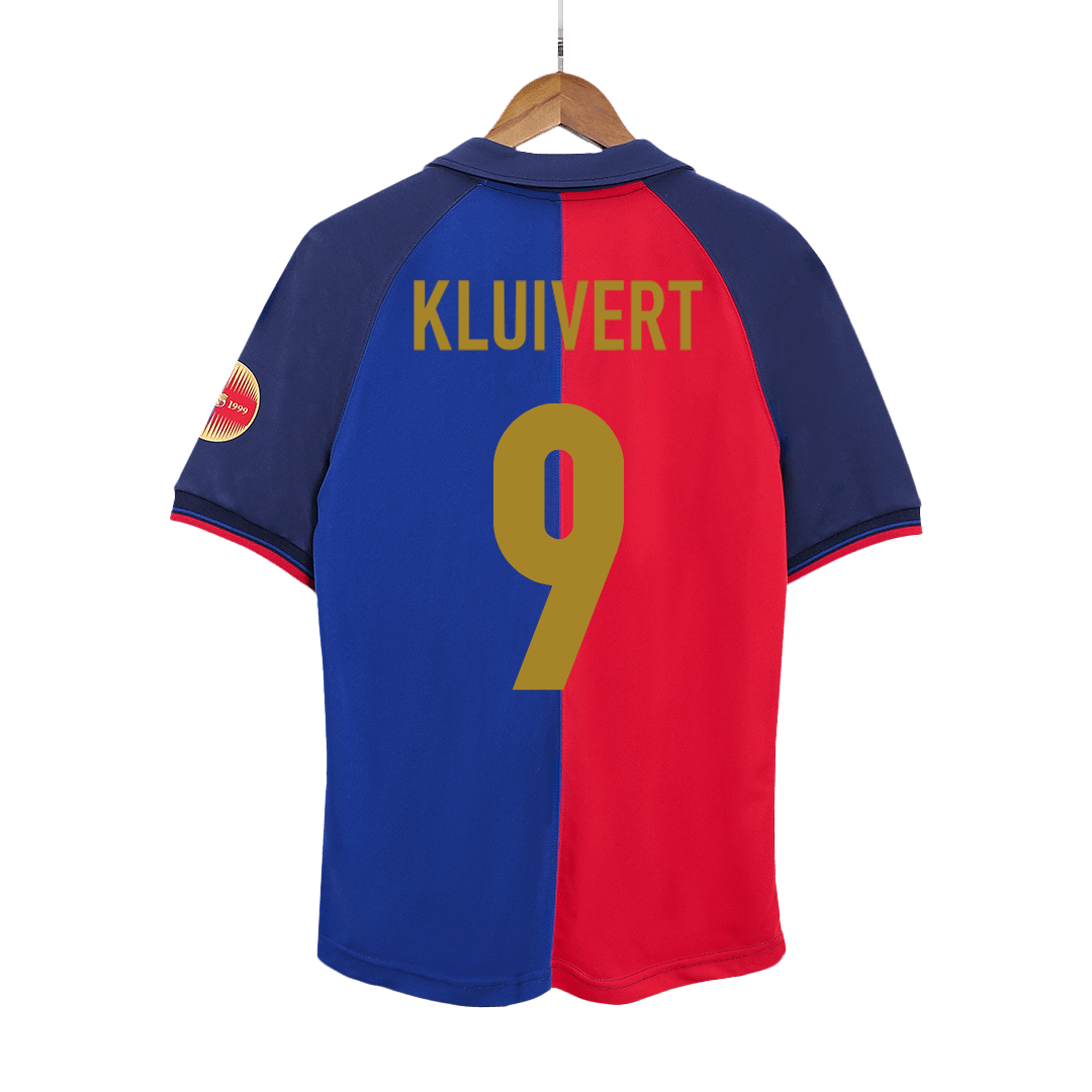 KLUIVERT #9 Retro Barcelona Thuis Shirt 1999/00 - 100e Verjaardag