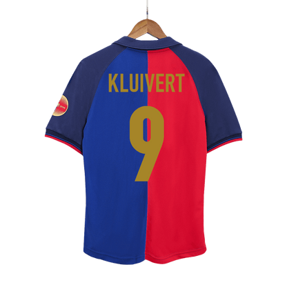 KLUIVERT #9 Retro Barcelona Thuis Shirt 1999/00 - 100e Verjaardag