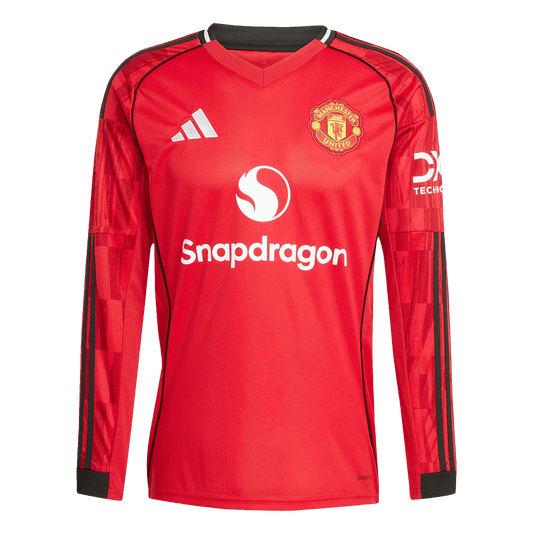 Manchester United Thuis Shirt Lange Mouwen 2025/26