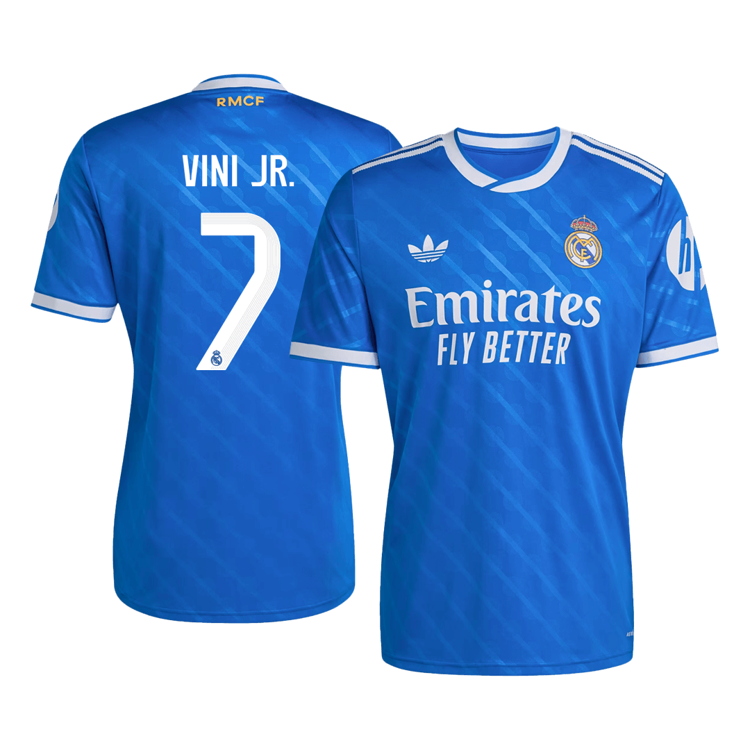 VINI JR. #7 Real Madrid Derde Shirt 2025/26 Blauw