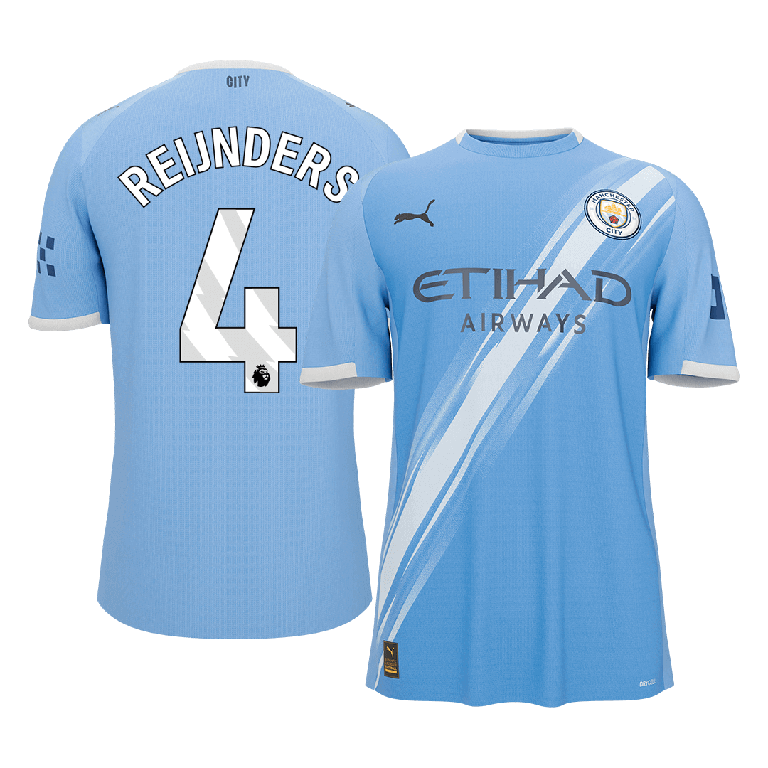 REIJNDERS #4 Manchester City Thuisshirt 2025/26 Blauw - Super