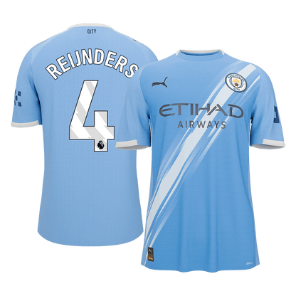 REIJNDERS #4 Manchester City Thuisshirt 2025/26 Blauw - Super