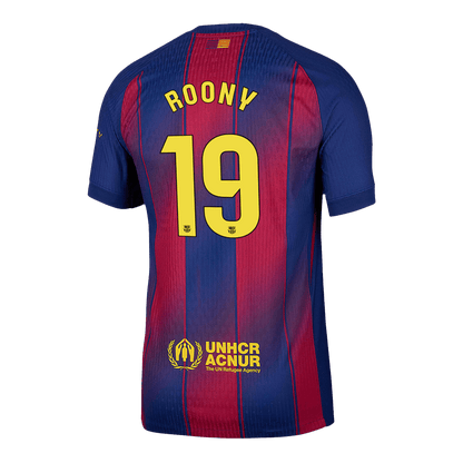 ROONY #19 Barcelona Thuisshirt 2025/26 Rood en Blauw Speler