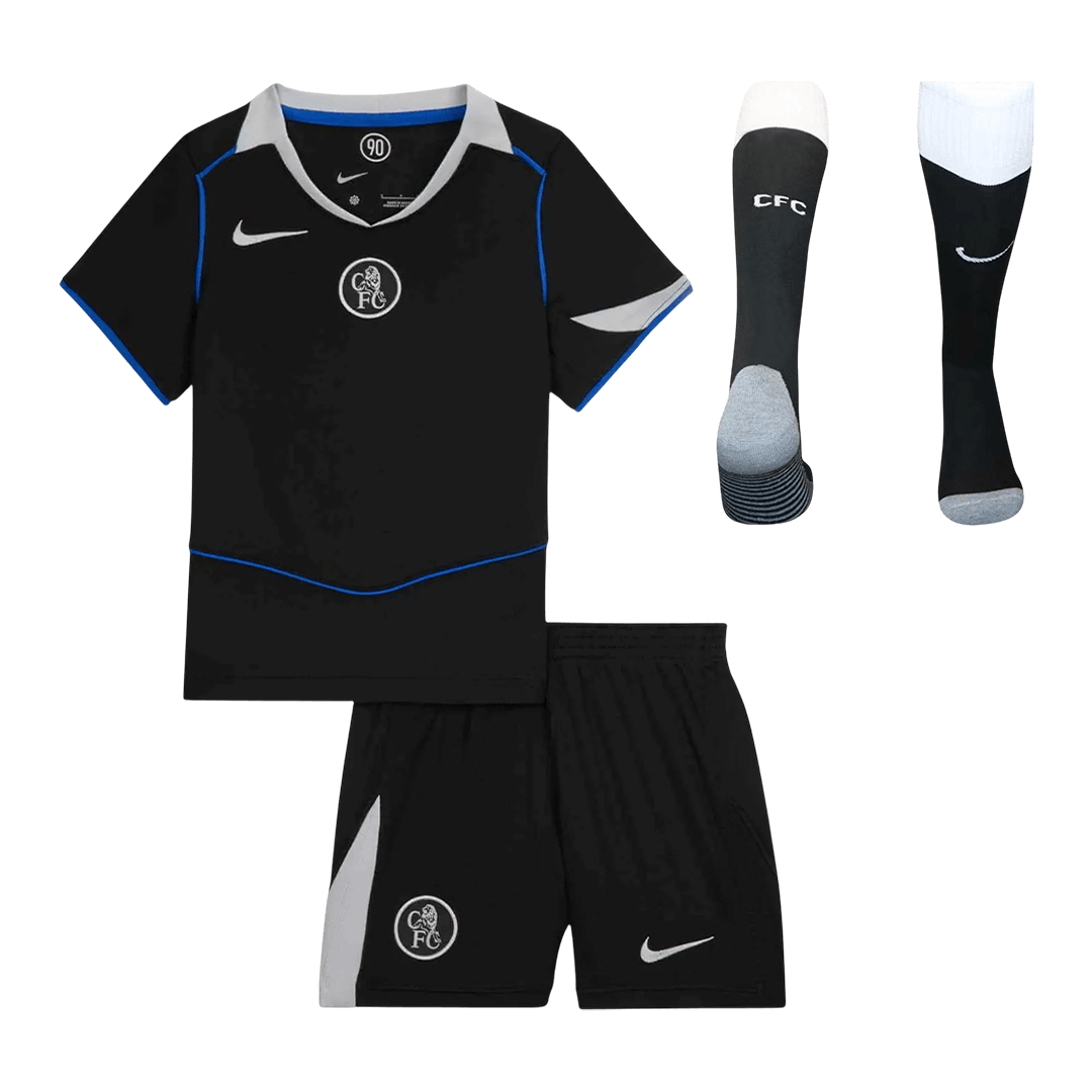 Chelsea Derde Tenue Kit 2025/26 Kinderen Zwart