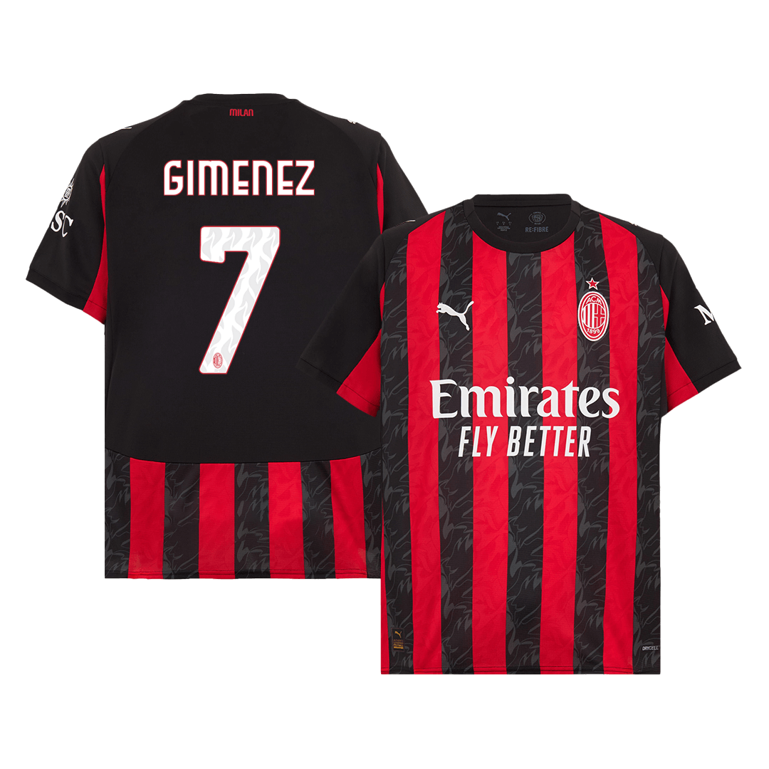 GIMENEZ #7 AC Milan Thuisshirt 2025/26 Grote Maten
