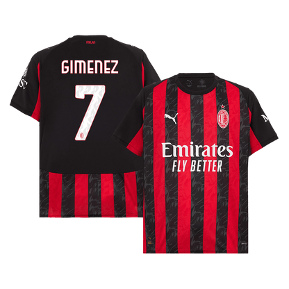 GIMENEZ #7 AC Milan Thuisshirt 2025/26 Grote Maten
