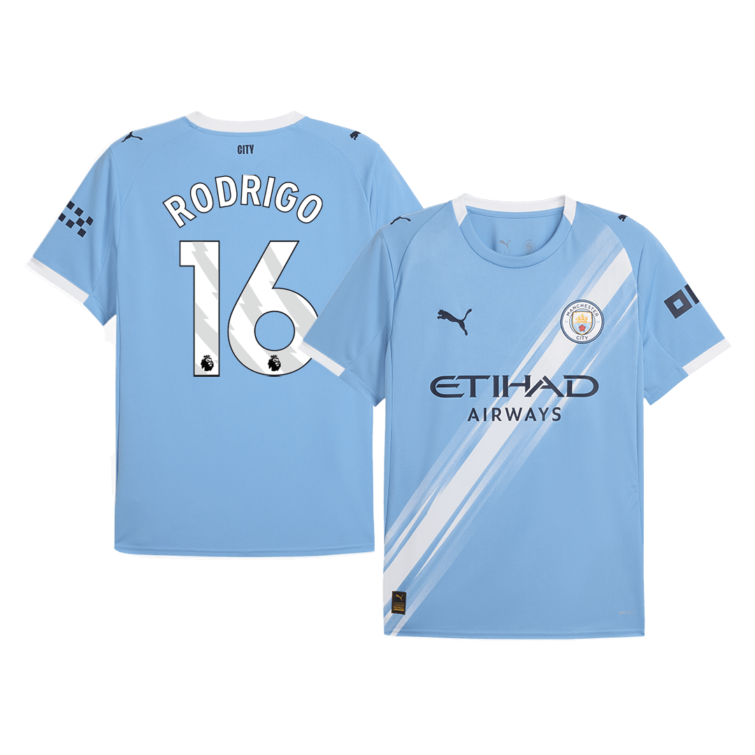 RODRIGO #16 Manchester City Thuisshirt 2025/26 Grote Maten