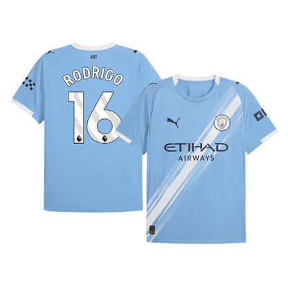 RODRIGO #16 Manchester City Thuisshirt 2025/26 Grote Maten