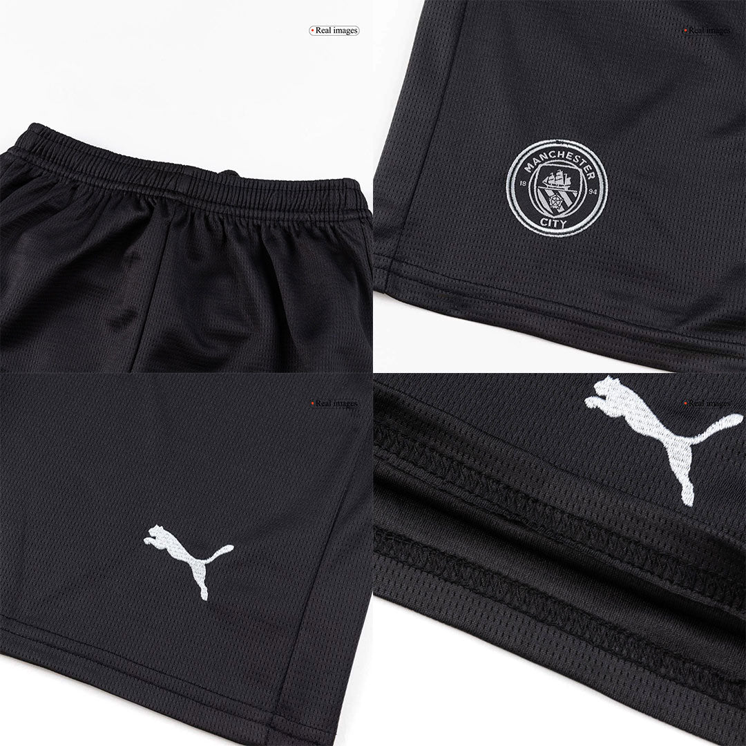Manchester City Uit Tenue Kit 2025/26 Kinderen Zwart