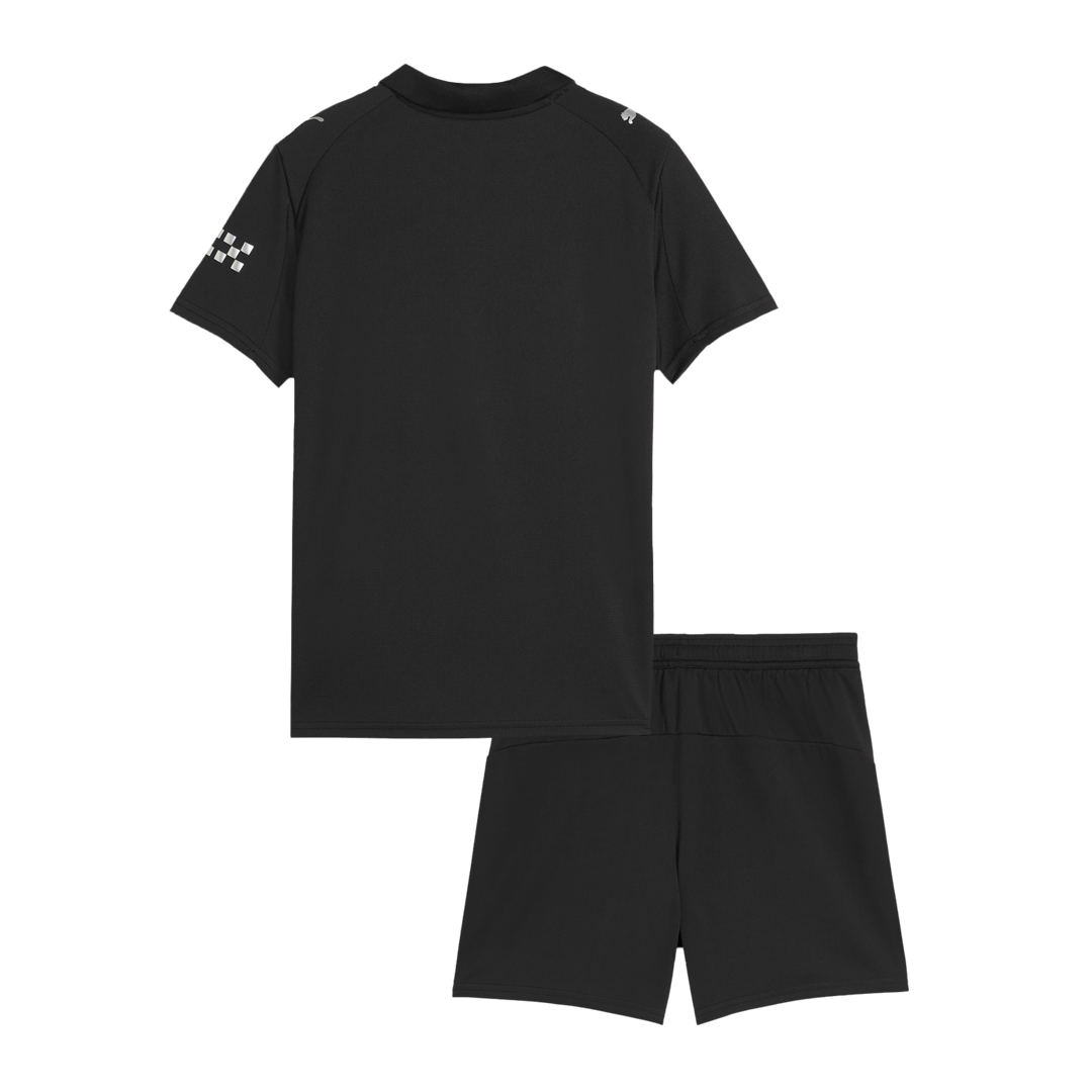Manchester City Uit Tenue Kit 2025/26 Kinderen Zwart