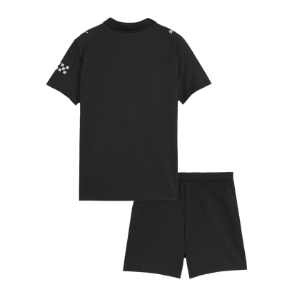 Manchester City Uit Tenue Kit 2025/26 Kinderen Zwart
